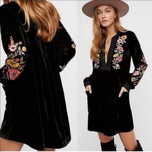 NWT Free People Mia Velvet Mini Dress, Size S